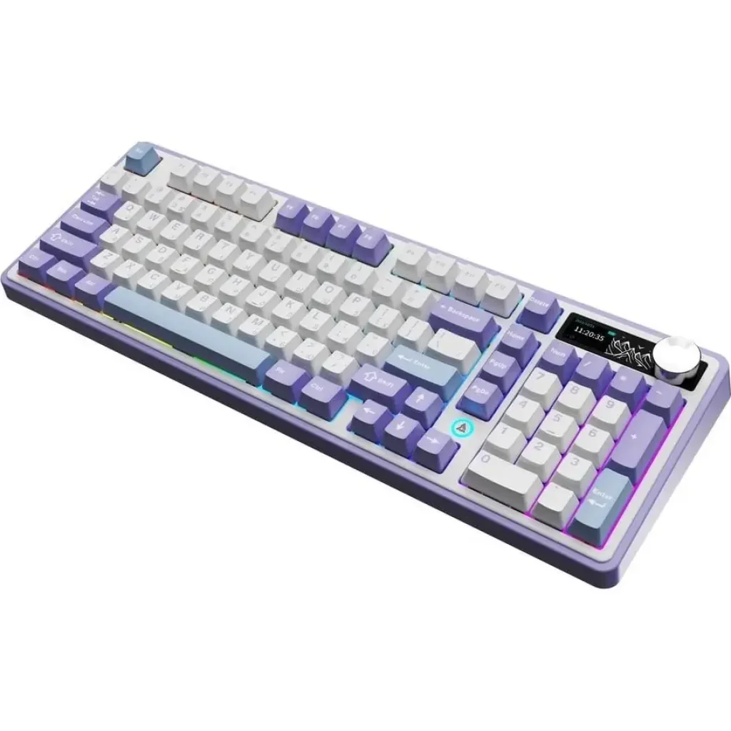 Клавиатура беспроводная Ajazz AK980 Clear Sky Switch Purple (AK980-CS-PWB) UA