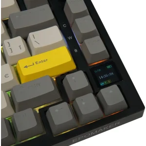 Клавиатура беспроводная Epomaker AK820 Pro 75% Gift Switch Hot-Swap (2.4G/BT/USB) LCD Screen RGB UA Black (AK820-PRO-B-G) UA