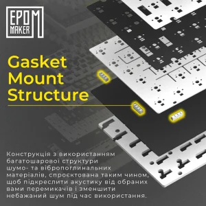 Клавиатура беспроводная Epomaker AK820 Pro 75% Gift Switch Hot-Swap (2.4G/BT/USB) LCD Screen RGB UA Black (AK820-PRO-B-G) UA