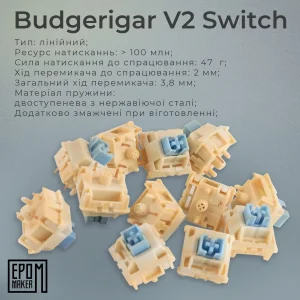 Клавіатура бездротова Epomaker EK68 65% Budgerigar V2 Switch Hot-Swap (2.4G/BT/USB) RGB UA Black (EK68-B-BV2) UA