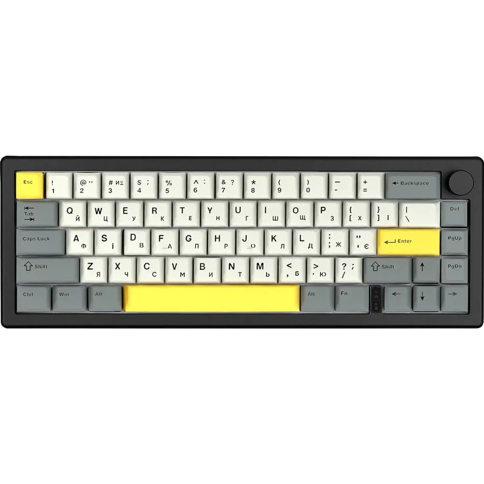Клавиатура беспроводная Epomaker EK68 65% Flamingo Switch Hot-Swap (2.4G/BT/USB) RGB UA Black (EK68-B-F) UA