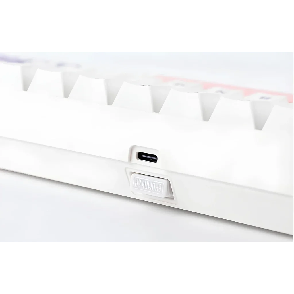 Клавіатура бездротова Epomaker EP64 60% Mulan Switch Hot-Swap (2.4G/BT/USB) RGB UA White (EP64-W-M) UA