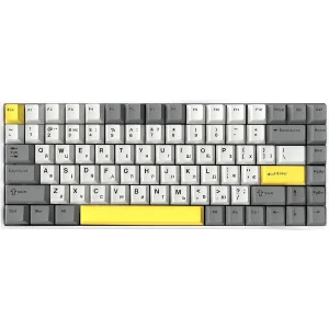 Клавіатура бездротова Epomaker EP84 Plus 75% Wisteria Linear Switch Hot-Swap (2.4G/BT/USB) RGB UA White (EP84-W-WL) UA