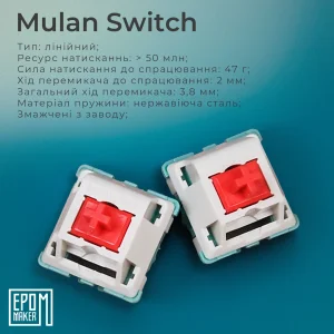 Клавиатура беспроводная Epomaker Shadow-X 70% Mulan Switch Hot-Swap (2.4G/BT/USB) LCD Screen RGB UA White (SHX-W-M) UA