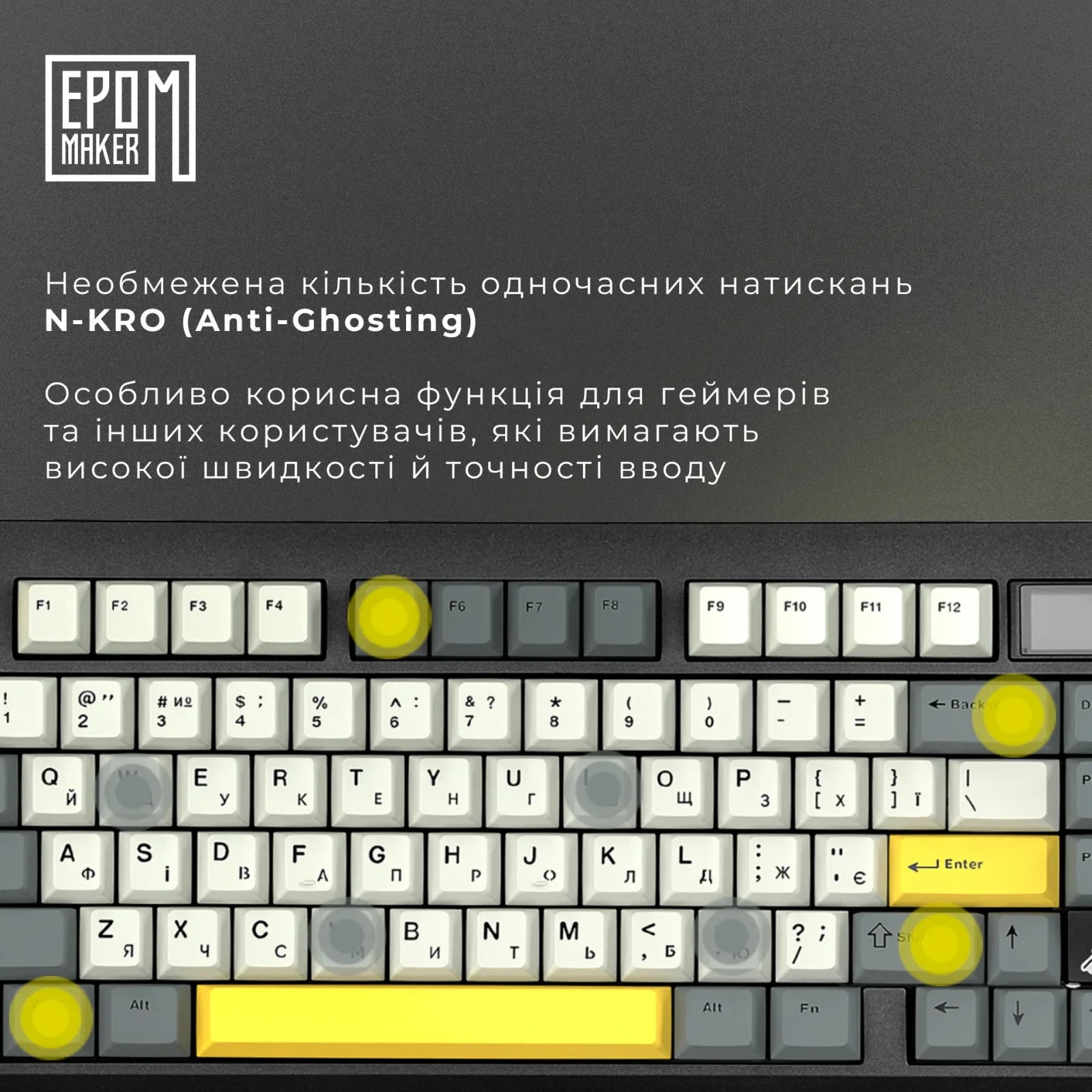 Клавиатура беспроводная Epomaker TH80 Pro V2 75% Sea Salt Silent Switch Hot-Swap (2.4G/BT/USB) LCD Screen RGB UA Black (TH80-PROV2-B-SS) UA