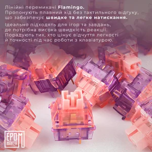 Клавіатура бездротова Epomaker TH80 SE 75% Flamingo Switch Hot-Swap (2.4G/BT/USB) RGB UA Black (TH80-SE-B-F) UA