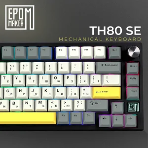 Клавиатура беспроводная Epomaker TH80 SE 75% Budgerigar V2 Switch Hot-Swap (2.4G/BT/USB) RGB UA Black (TH80-SE-B-BV2) UA