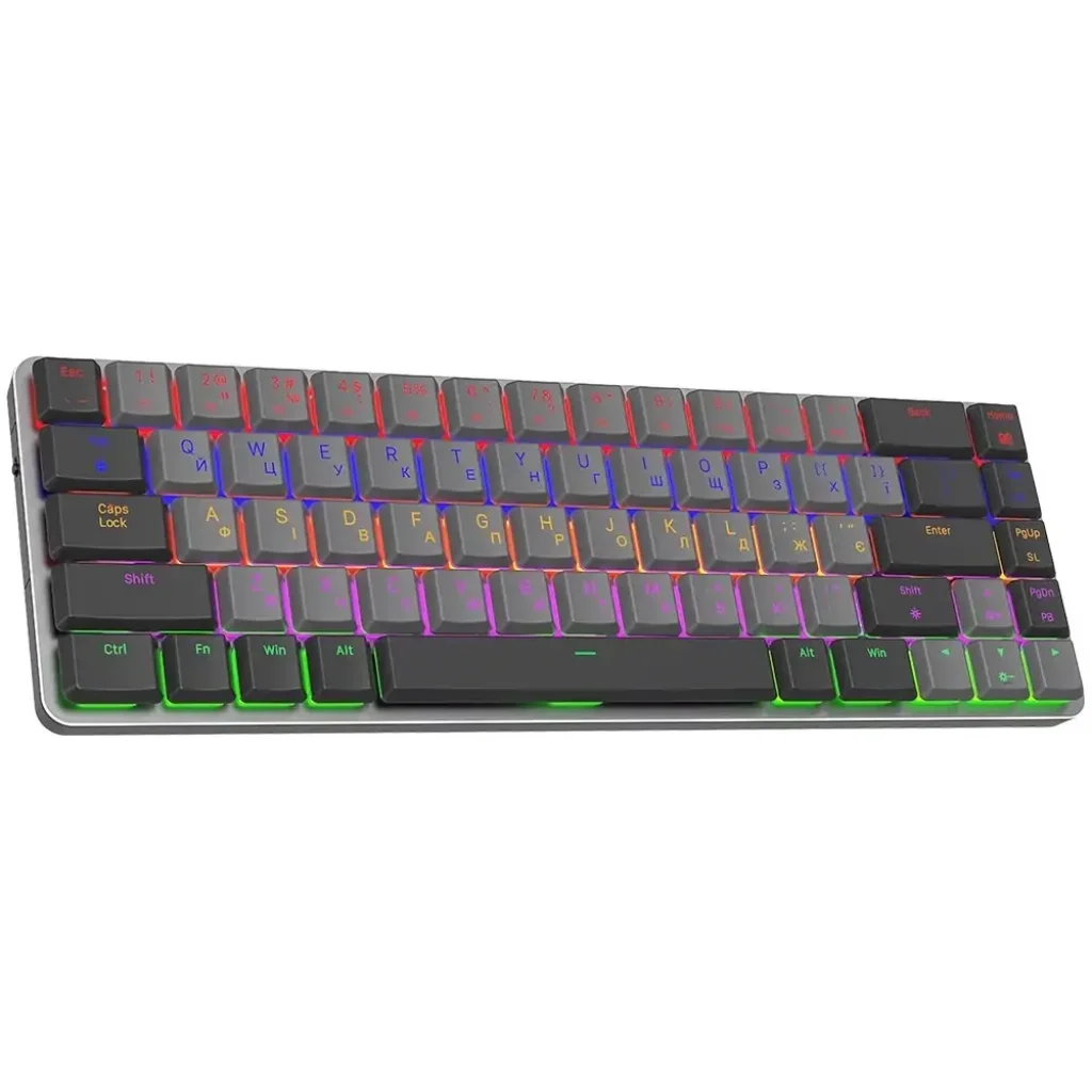 Клавіатура бездротова GamePro MK122R Red Swich Low Profile Wireless Dark Gray UA