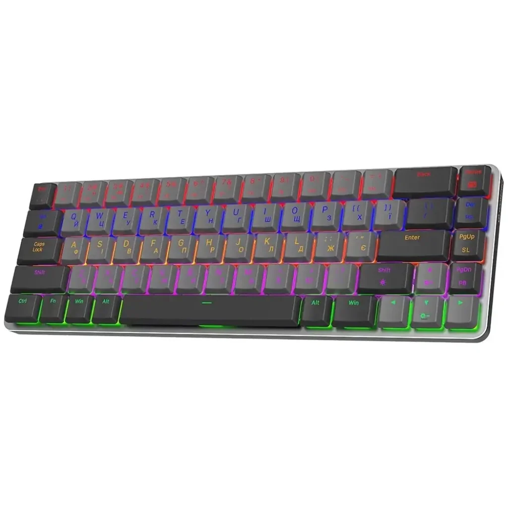 Клавіатура бездротова GamePro MK122R Red Swich Low Profile Wireless Dark Gray UA