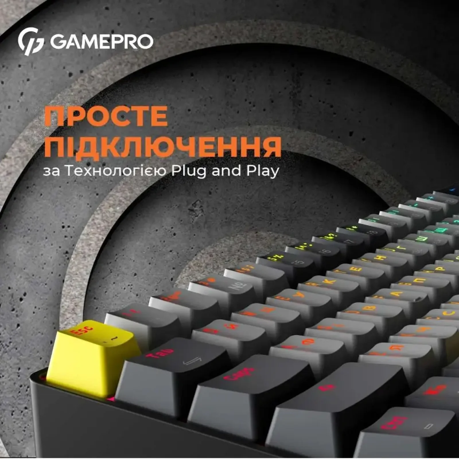 Клавіатура бездротова GamePro MK130G Pro Outemu Red Switch Hot-Swap RGB Black UA