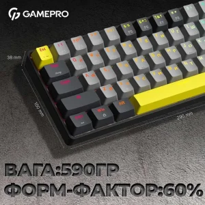 Клавіатура бездротова GamePro MK130G Pro Outemu Red Switch Hot-Swap RGB Black UA