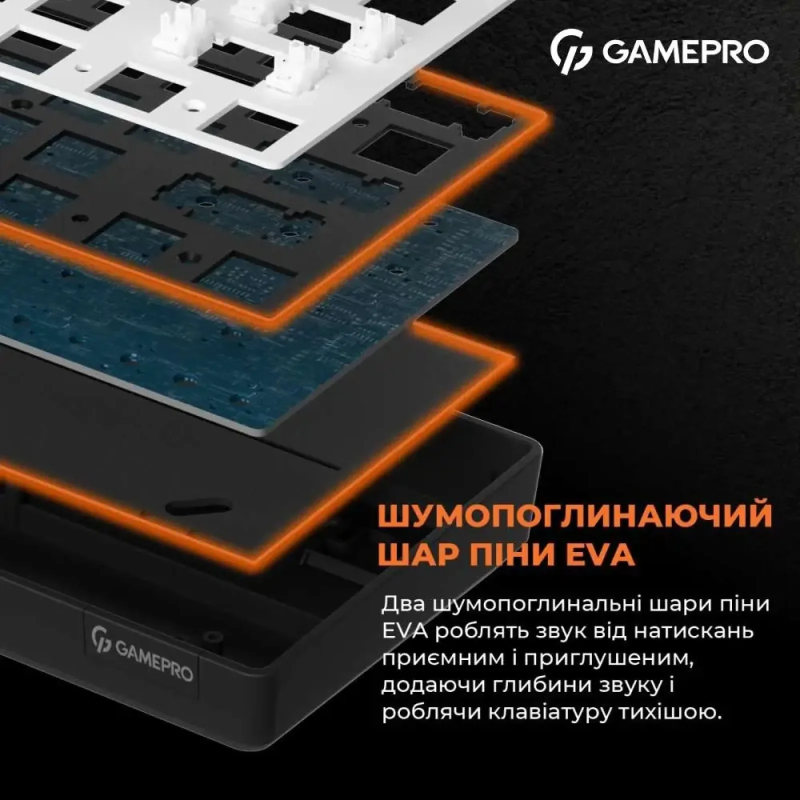 Клавіатура бездротова GamePro MK130G Pro Outemu Red Switch Hot-Swap RGB Black UA