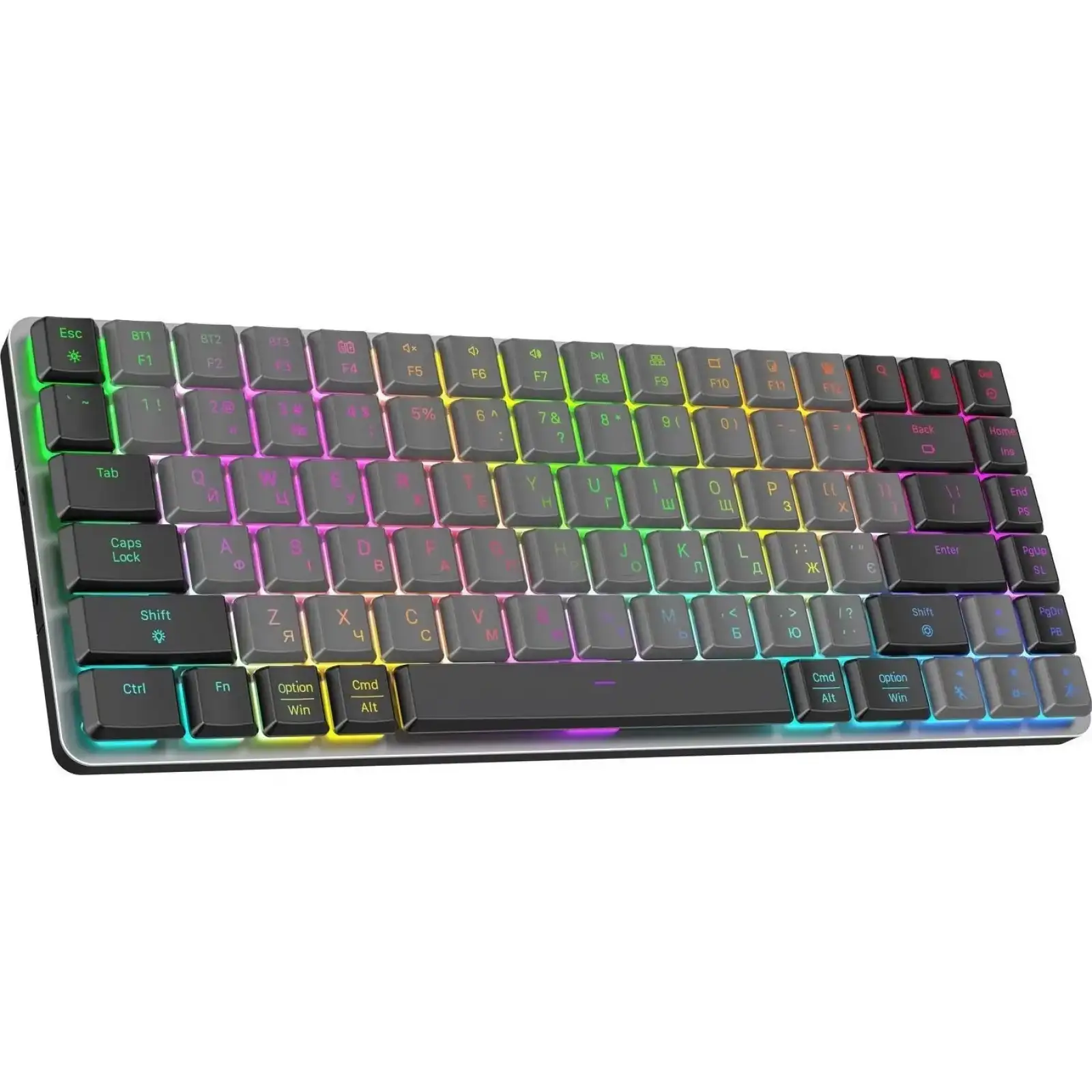 Клавиатура беспроводная GamePro MK230R Red Swich Low Profile RGB Wireless/Bluetooth Dark Gray UA
