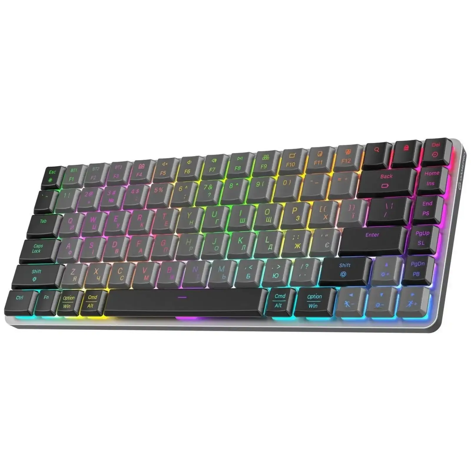Клавиатура беспроводная GamePro MK230R Red Swich Low Profile RGB Wireless/Bluetooth Dark Gray UA
