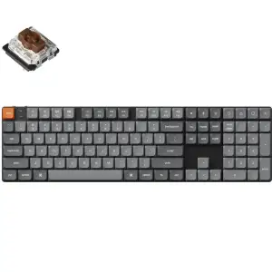 Клавиатура беспроводная Keychron K5 Max, Gateron MX 2.0 Brown, Hot-Swap, RGB UA Black (K5M-H3-UA) UA