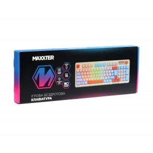 Клавiатура бездротова Maxxter KBGW-3C01-UA White UA