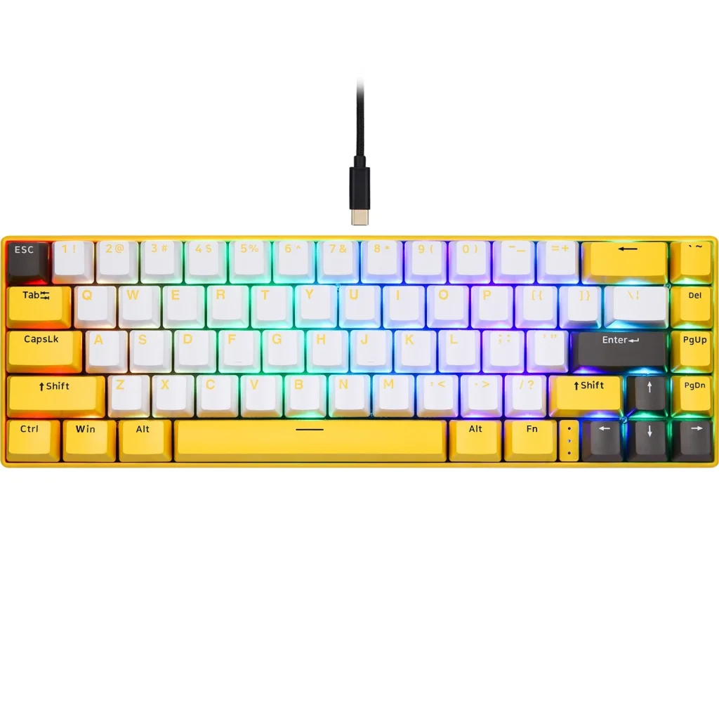 Клавіатура бездротова Motospeed BK67 Longhua Blue Yellow (mtbk67ymb) UA