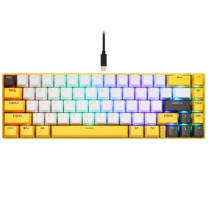 Клавиатура беспроводная Motospeed BK67 Longhua Red Yellow (mtbk67ymr) UA