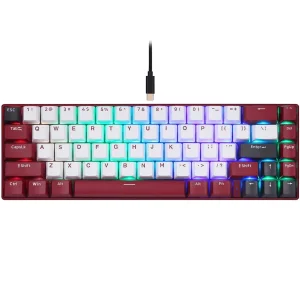 Клавиатура беспроводная Motospeed BK67 Longhua Red Red (mtbk67rmr) UA