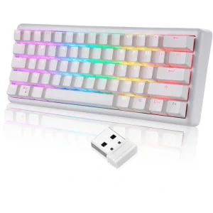 Клавиатура беспроводная Motospeed SK66 Gateron Red Hot Swap White (mtsk66wmr) UA
