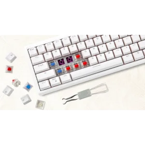 Клавиатура беспроводная Motospeed SK66 Gateron Red Hot Swap White (mtsk66wmr) UA
