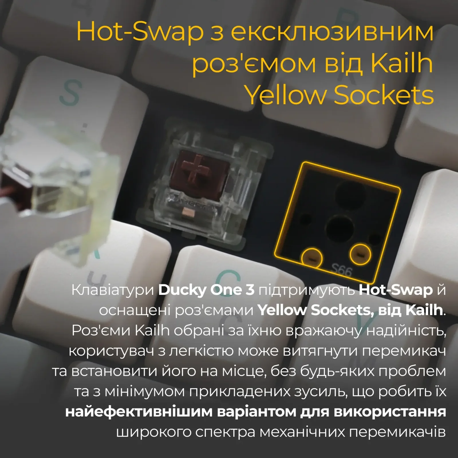Клавиатура Ducky One 3 Cherry MX Brown UA USB Matcha Cream (DKON2108-BUAPXМAEGGC1) UA
