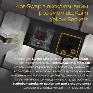 Клавиатура Ducky One 3 Cherry MX Brown UA USB Matcha Cream (DKON2108-BUAPXМAEGGC1) UA