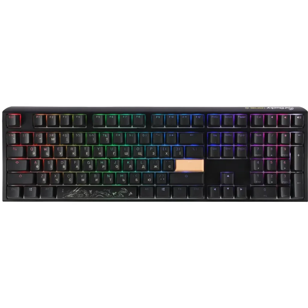 Клавиатура Ducky One 3 Cherry MX Red RGB UA USB Black (DKON2108ST-RUAPXCLAWSC1) UA