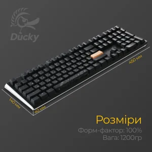 Клавіатура Ducky One 3 Cherry MX Silent Red RGB UA USB Black (DKON2108ST-SUAPXCLAWSC1) UA