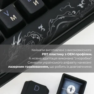 Клавіатура Ducky One 3 Cherry MX Silent Red RGB UA USB Black (DKON2108ST-SUAPXCLAWSC1) UA