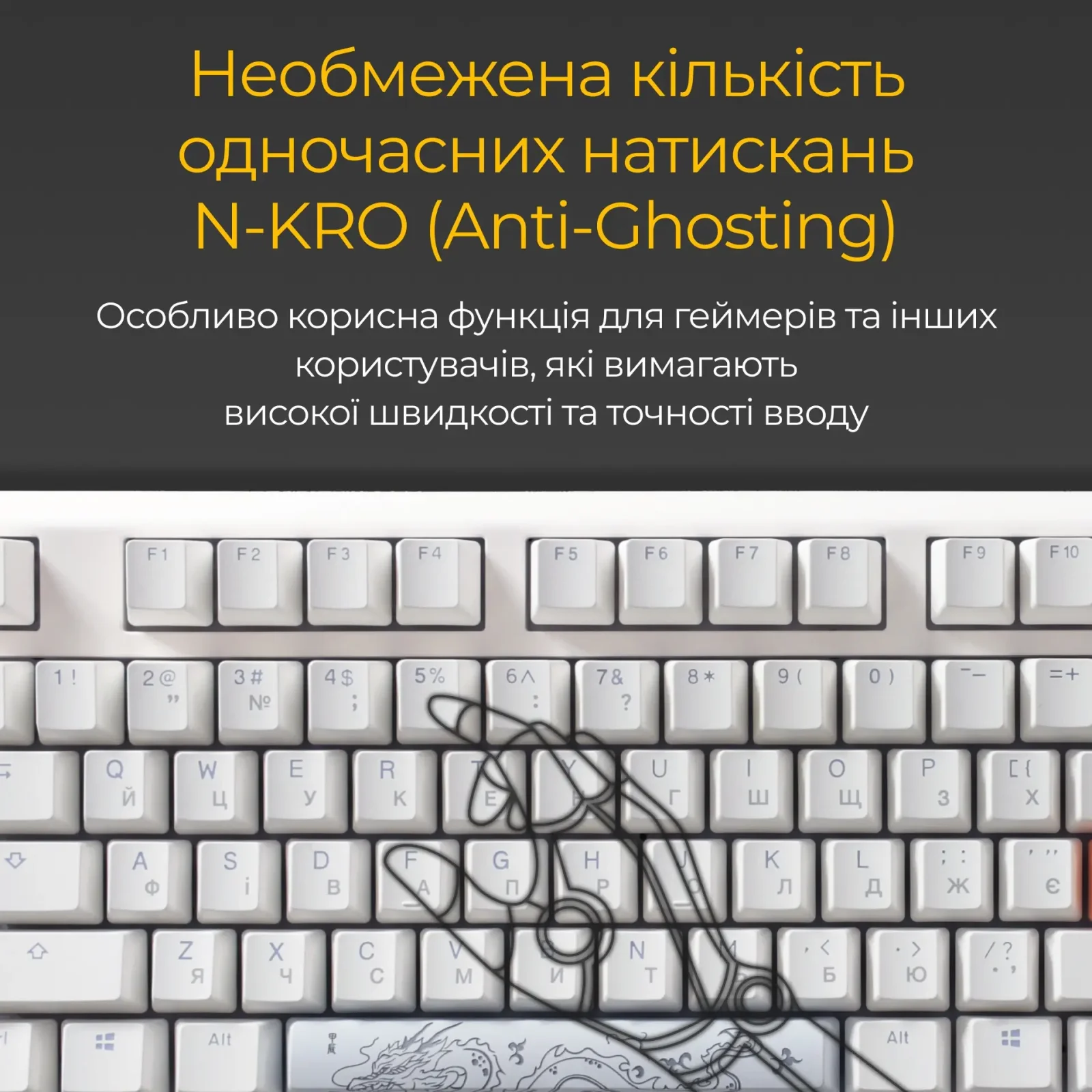 Клавиатура Ducky One 3 Cherry MX Brown RGB UA USB White (DKON2108ST-BUAPXPWWWSC1) UA