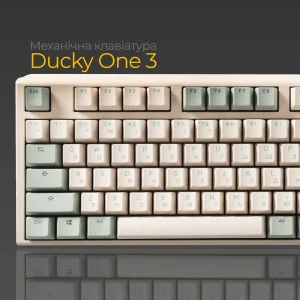 Клавиатура Ducky One 3 Cherry MX Speed Silver UA USB Matcha Cream (DKON2108-PUAPXМAEGGC1) UA
