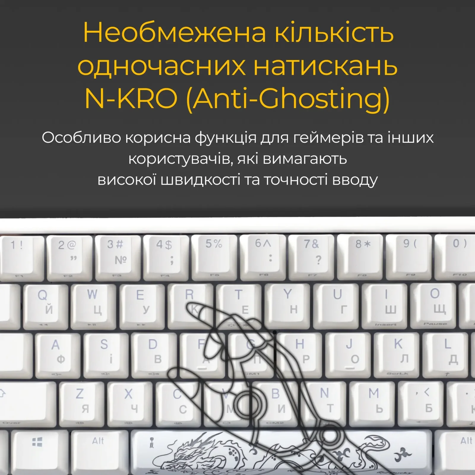 Клавиатура Ducky One 3 Mini Cherry MX Brown RGB UA USB White (DKON2161ST-BUAPXPWWWSC1) UA