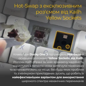 Клавиатура Ducky One 3 SF Cherry MX Brown RGB UA USB White (DKON2167ST-BUAPXPWWWSC1) UA