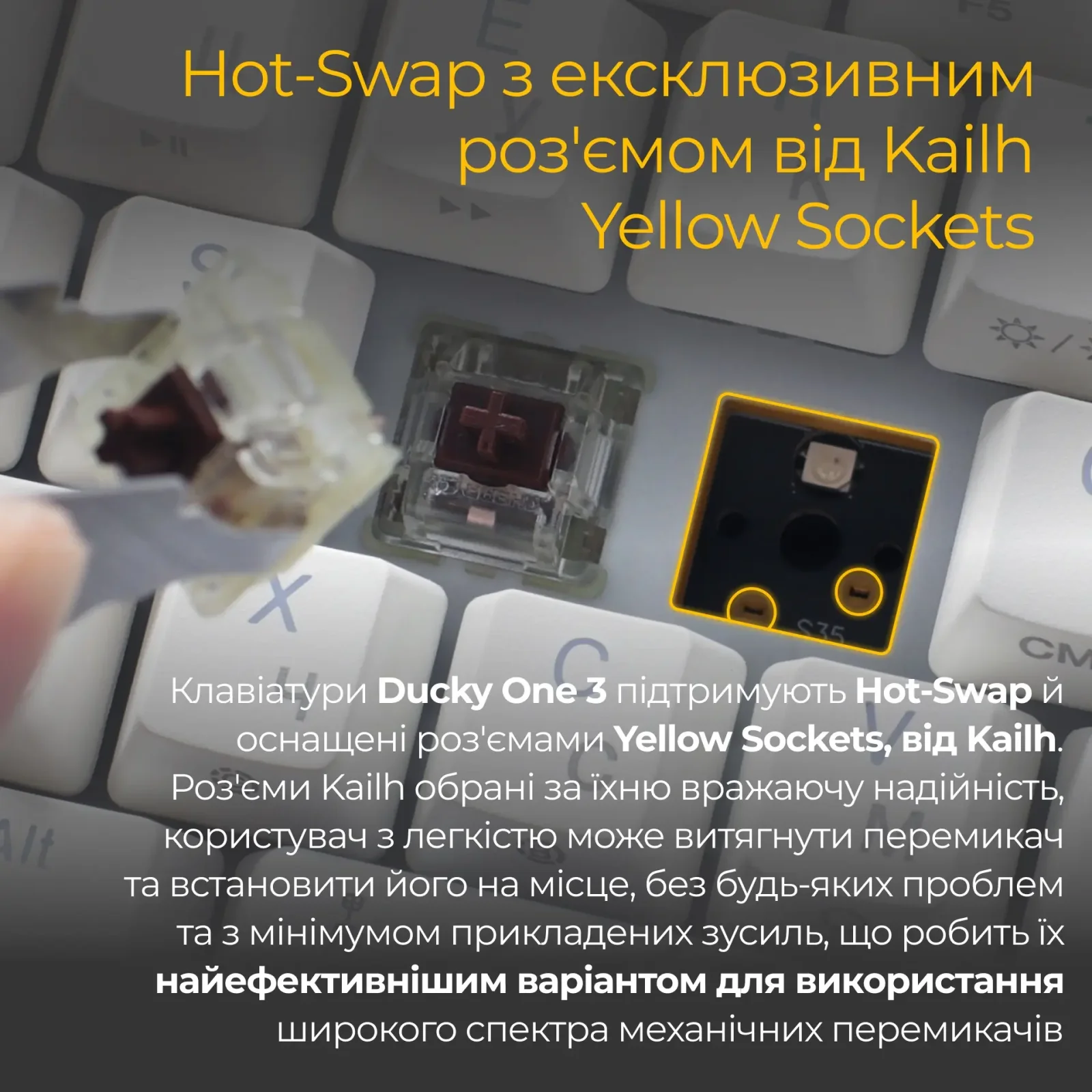 Клавиатура Ducky One 3 SF Cherry MX Red RGB UA USB White (DKON2167ST-RUAPXPWWWSC1) UA