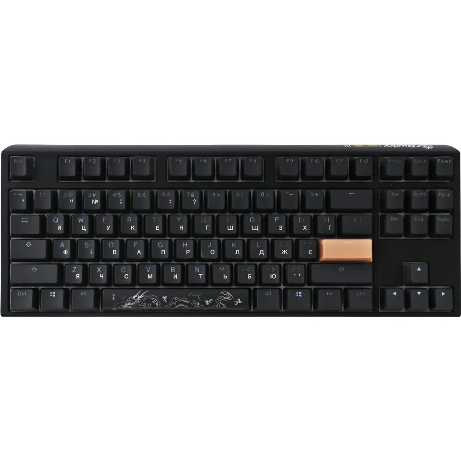 Клавиатура Ducky One 3 TKL Cherry MX Blue RGB UA USB Black (DKON2187ST-CUAPXCLAWSC1) UA
