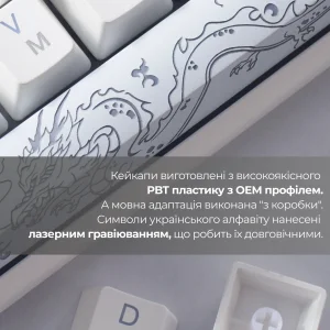 Клавиатура Ducky One 3 TKL Cherry MX Speed Silver RGB UA USB White (DKON2187ST-PUAPXPWWWSC1) UA