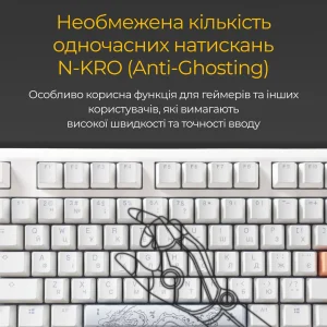 Клавиатура Ducky One 3 TKL Cherry MX Speed Silver RGB UA USB White (DKON2187ST-PUAPXPWWWSC1) UA