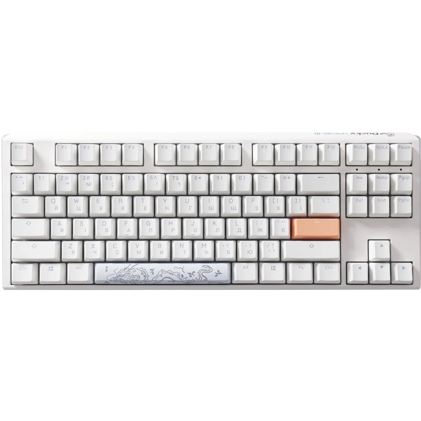 Клавиатура Ducky One 3 TKL Cherry MX Speed Silver RGB UA USB White (DKON2187ST-PUAPXPWWWSC1) UA