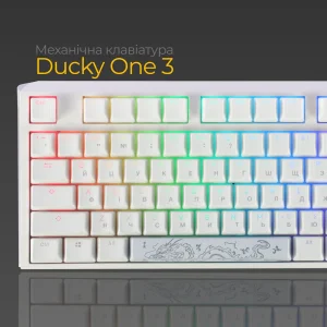 Клавиатура Ducky One 3 TKL Cherry MX Speed Silver RGB UA USB White (DKON2187ST-PUAPXPWWWSC1) UA