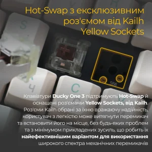 Клавиатура Ducky One 3 TKL Cherry MX Red UA USB Matcha Cream (DKON2187-RUAPXМAEGGC1) UA