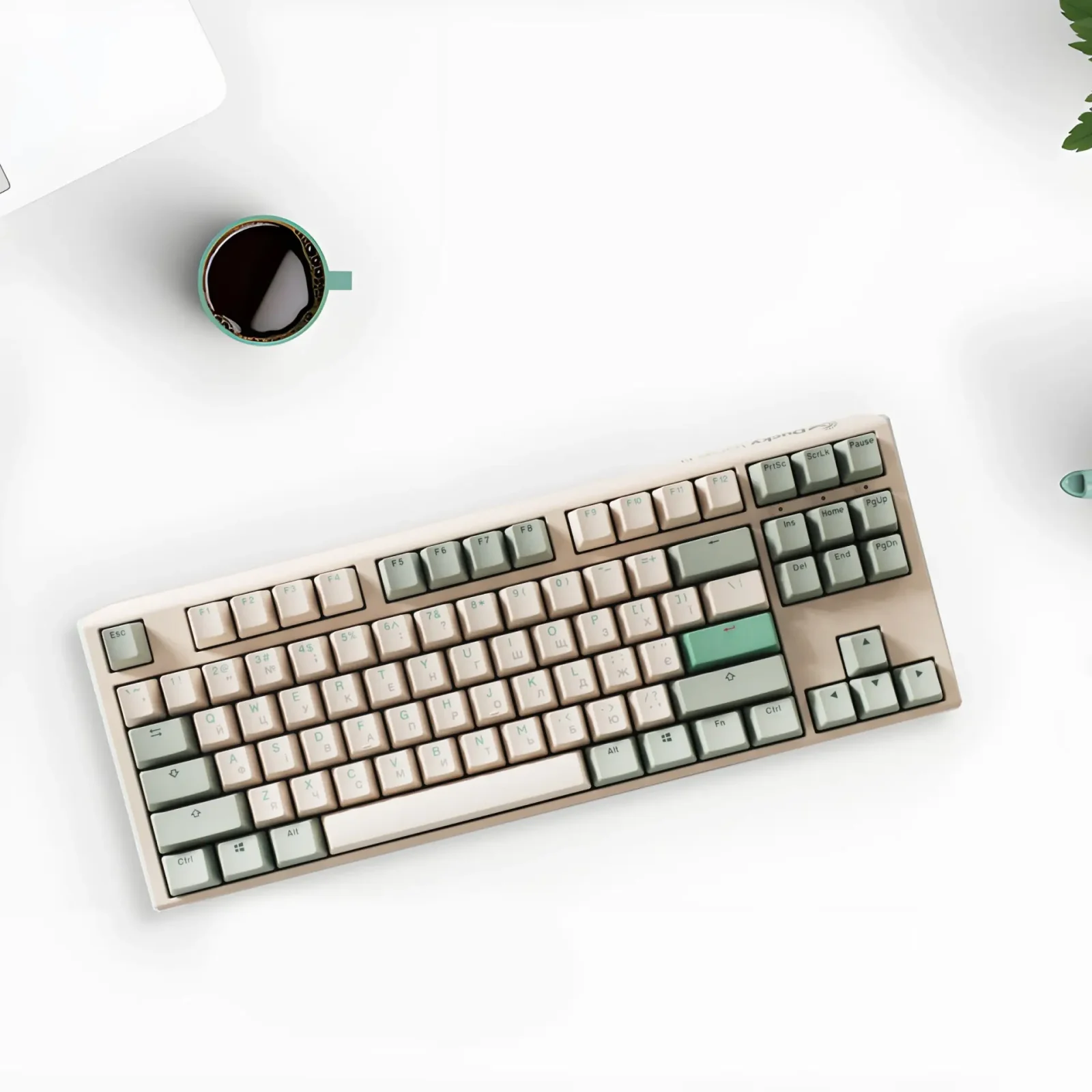 Клавиатура Ducky One 3 TKL Cherry MX Red UA USB Matcha Cream (DKON2187-RUAPXМAEGGC1) UA