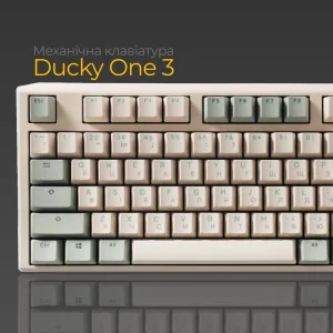Клавиатура Ducky One 3 TKL Cherry MX Red UA USB Matcha Cream (DKON2187-RUAPXМAEGGC1) UA