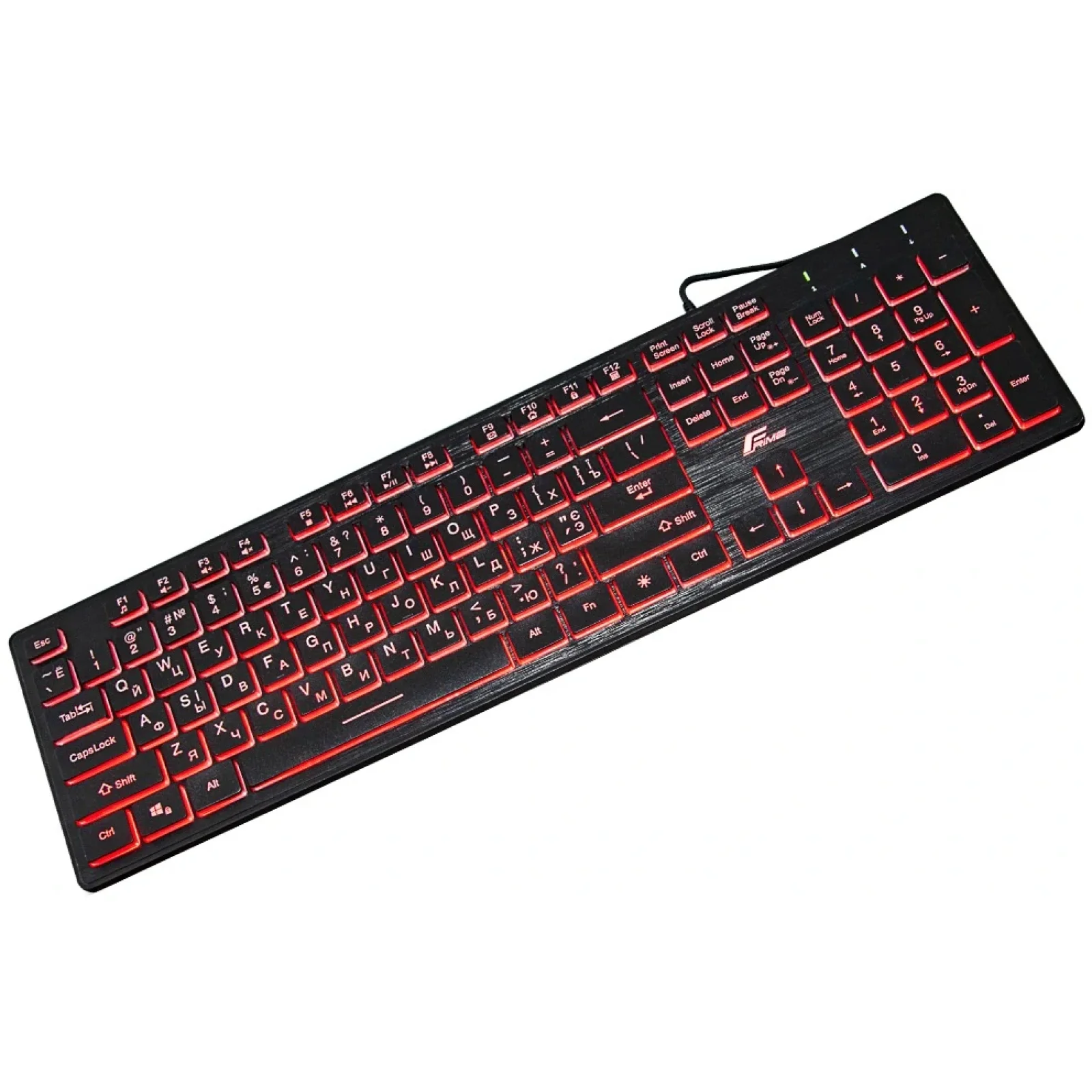 Клавиатура Frime Moonfox 3Color Ukr (FLK18210) Black USB UA