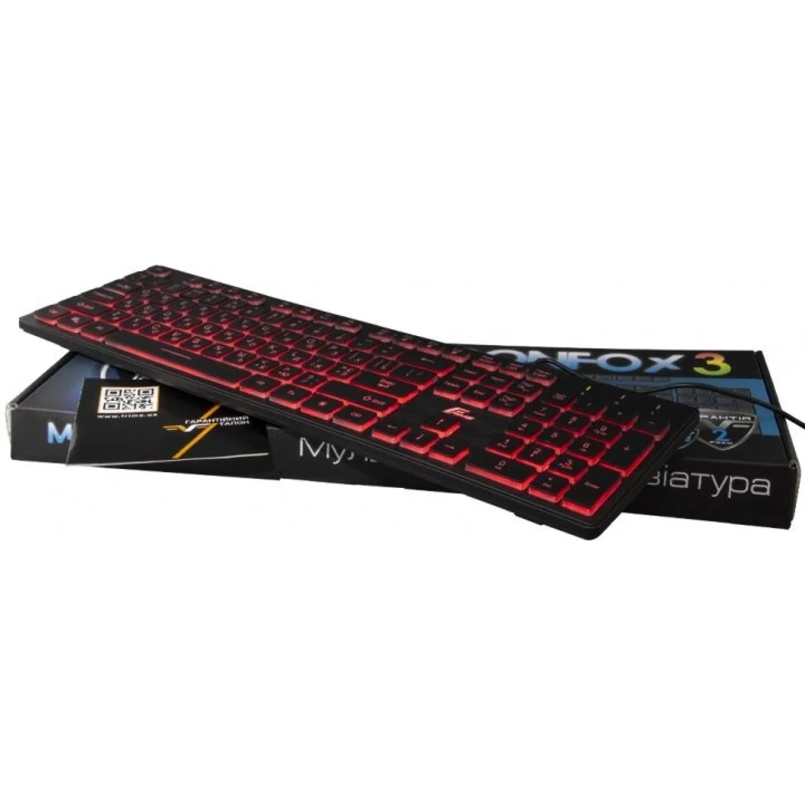 Клавиатура Frime Moonfox 3Color Ukr (FLK18210) Black USB UA