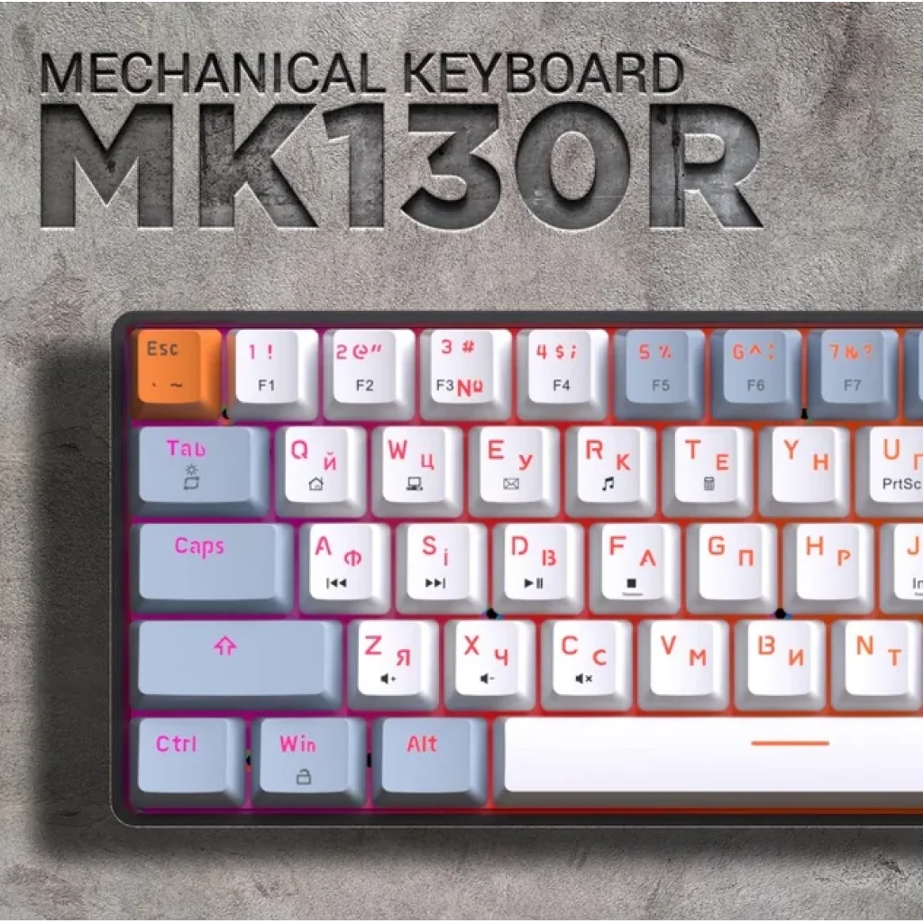 Клавиатура GamePro MK130R Red Swich Hot-Swap RGB Black UA