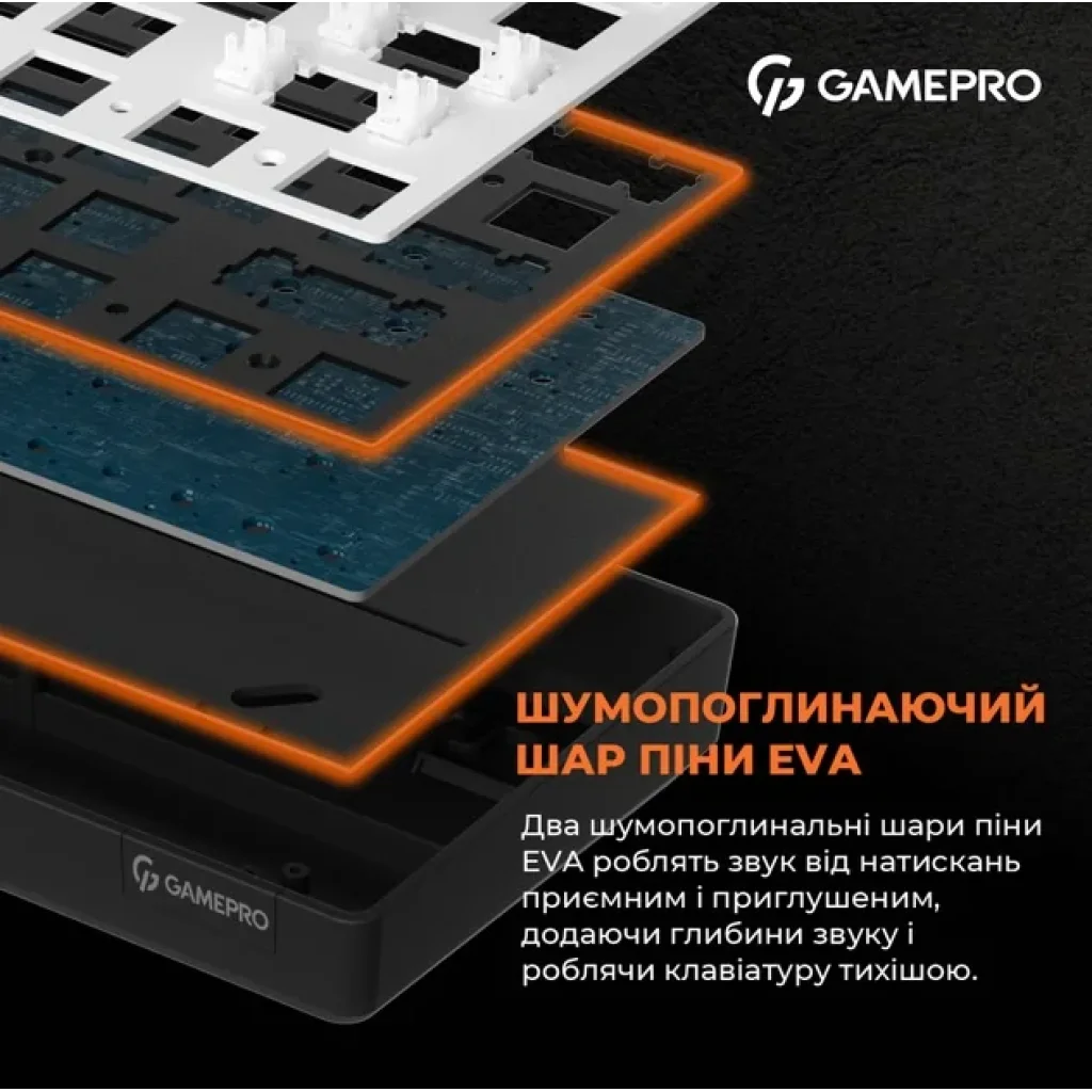 Клавиатура GamePro MK130R Red Swich Hot-Swap RGB Black UA