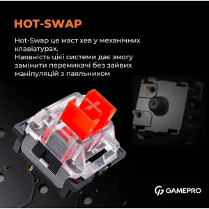 Клавиатура GamePro MK130R Red Swich Hot-Swap RGB Black UA