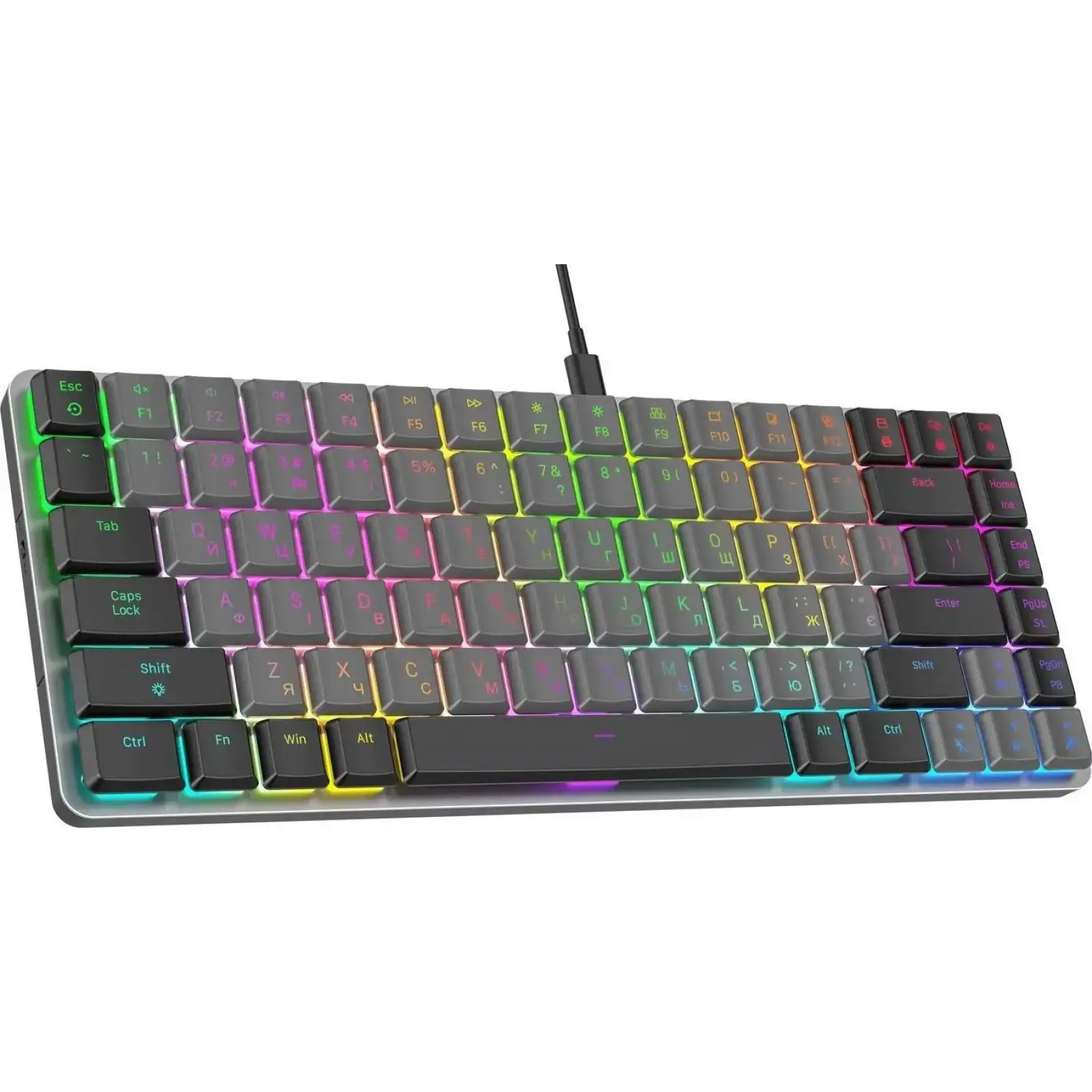 Клавиатура GamePro MK141R Red Swich Low Profile RGB Dark Gray UA