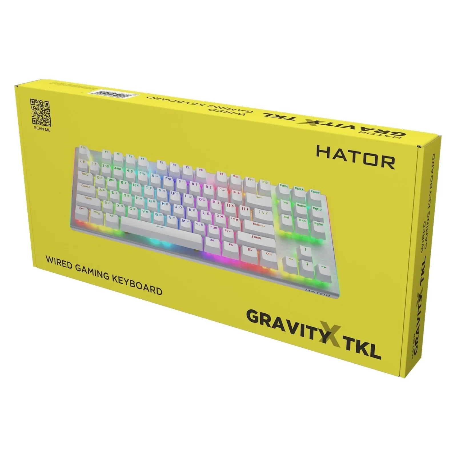 Клавиатура Hator Gravity X TKL Orange White (HTK551UA) UA